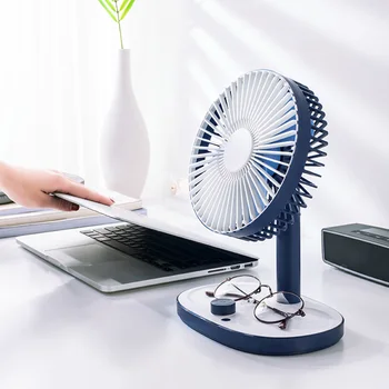 

Mini Portable Desktop Fan USB Rechargeable Built-In Battery Air Cooling Fan Student Dormitory Bed Desk Cooler Fan