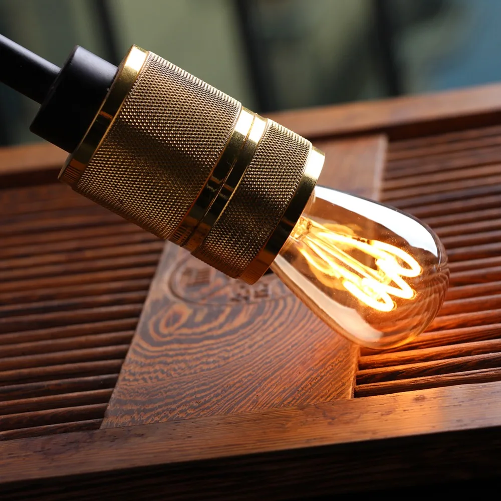 Ganriland Ретро светодиодный светильник E27 220V с регулируемой яркостью Светодиодная лампа накаливания свет 3 W 2200 K масок Diamond Gold Edison спиральные лампы G125 G80 светодиодный потолочный
