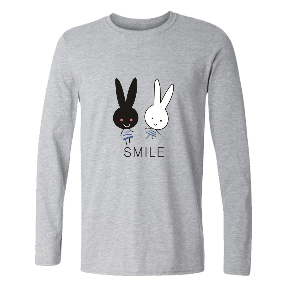 LUCKYFRIDAYF Последняя мода Kawaii Rabbit t-shirt s женские мужские футболки Повседневная футболка с длинным рукавом забавная Футболка Толстовка Топы