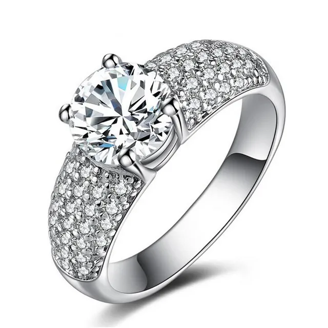 Quick Through Foreign Trade Wedding Ring Four Claw Fashion Good Quick Through Foreign Trade Wedding Ring Four Claw Fashion Good Quality Custom Korean Jewelry