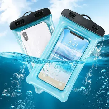 

Universal Dry Bag Waterproof Phone Case Glow In The Dark Pouch Clear Transparent Sealed Heavy Duty Silicone Protection