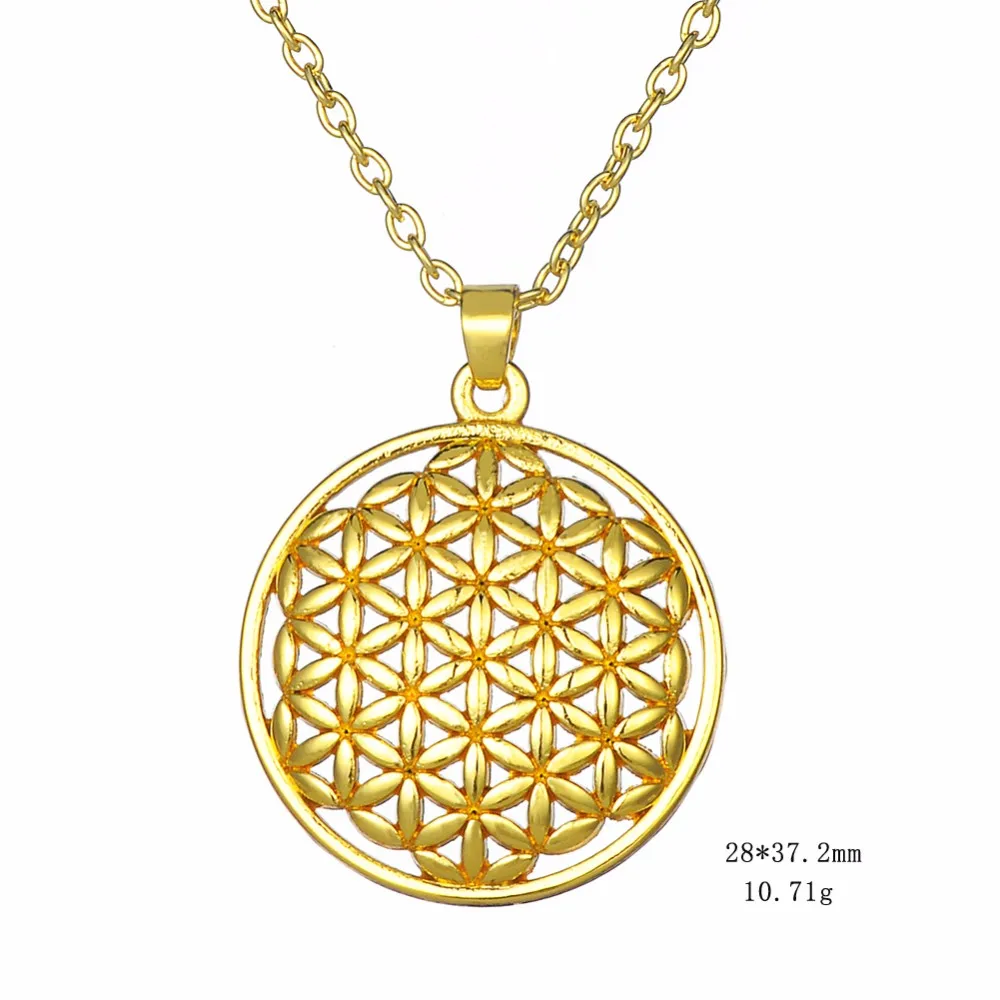 

Women accessories Silver Tone Flower of Life Necklace&Pendant Mandala Sacred Geometry Jewelry Fashion Women Necklaces