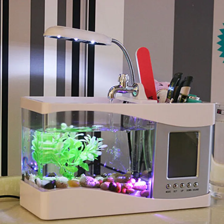 USB Mini Aquarium Aquarium supplies creative Home Furnishing pen time