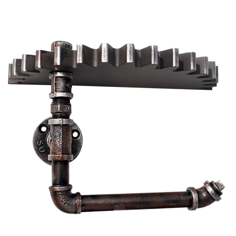 

Europe Wooden Gear Model Storage Rack Decor Wall Hanging Ornaments Vintage Gear Storage Shelf Bar Art Office Gear Wall Hanging