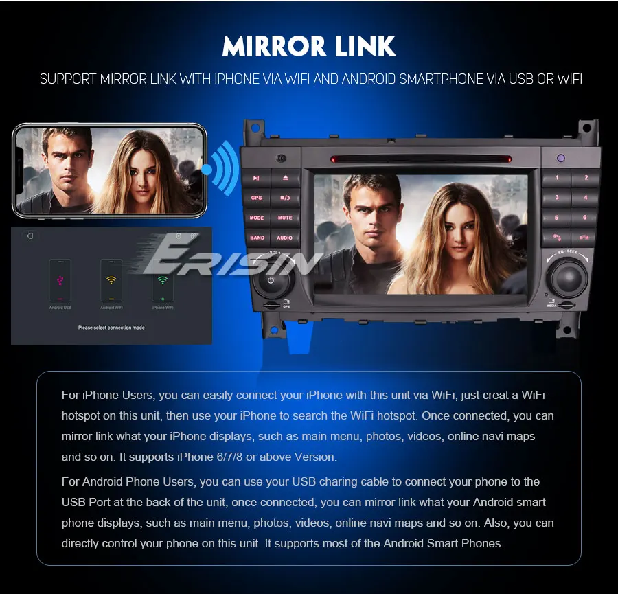 Cheap 7" Android 9.0 OS Car DVD Multimedia Navigation GPS Radio for Mercedes-Benz C-Class W203 2004-2007 & CLK-Class W209 2005-2011 10
