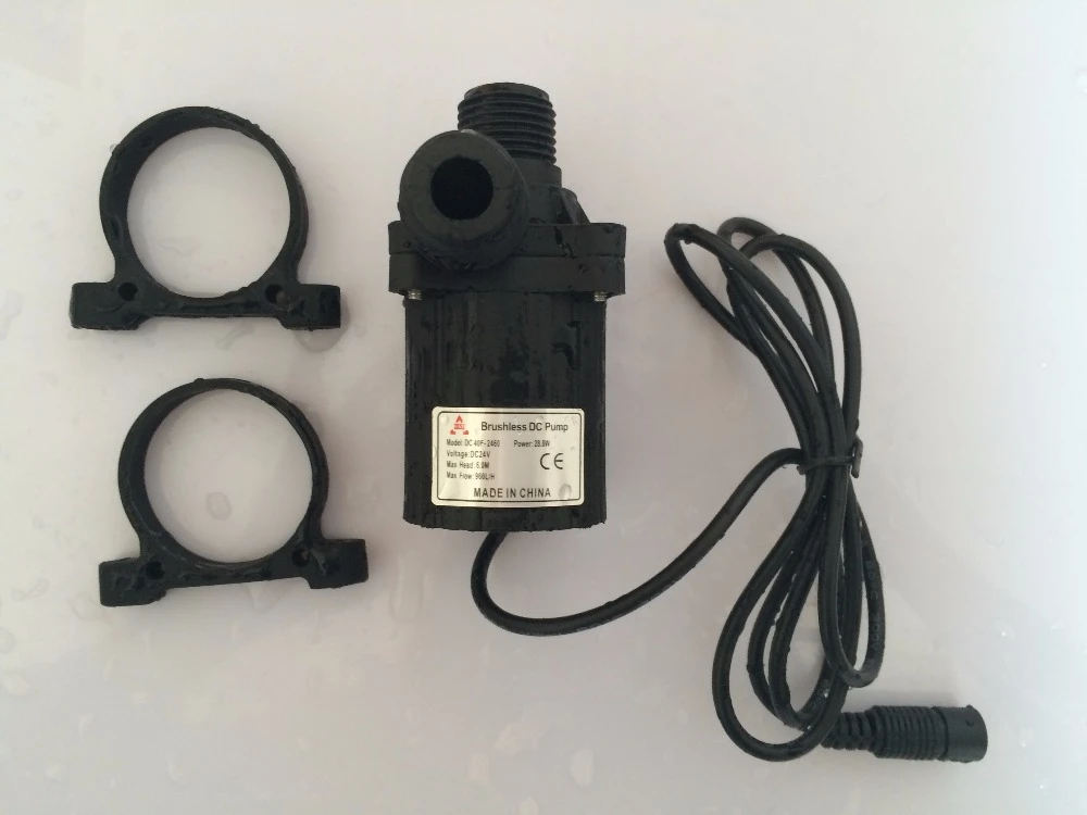 2pcs 24V DC Small Water Pump DC40H-24110,11M,450LPH Water Cycle SYS Submersible