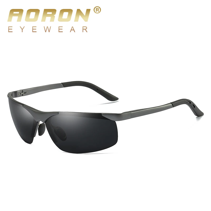 

AORON Men Aluminum Alloy Frame Polarized Sunglasses Women Brand Original Goggles UV400 Glasses Male Metal Eyewear Oculos