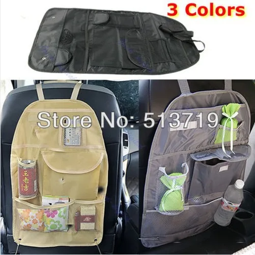 Free shipping three color Grey black cream Car Back Seat Organizer Auto