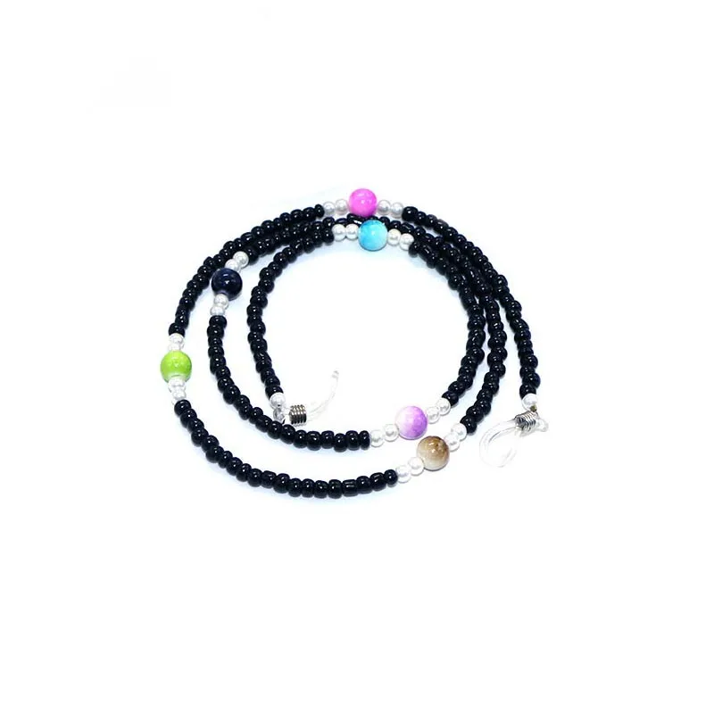 black beads Eyeglasses acrylic Cord spectacle sunglasses eyewear chain reading glasses holder 0241 | Аксессуары для одежды