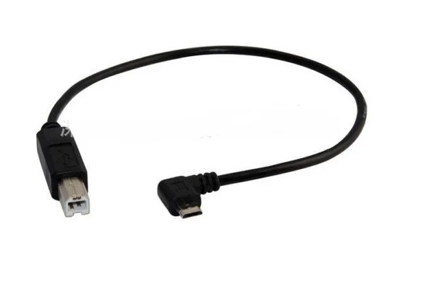 50 шт. USB 2,0 стандартный B штекер для USB Micro 5 pin 5pin мужской прямоугольный 90 градусов кабель для передачи данных для планшета концентратор жесткий диск принтер