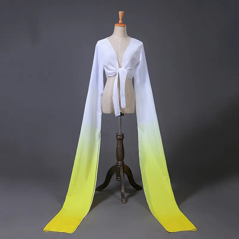 Многоцветный Hanfu воды рукава в классической Пекинской оперы Тибетский для взрослых детей практиковаться танцевальная одежда Yangko одежда