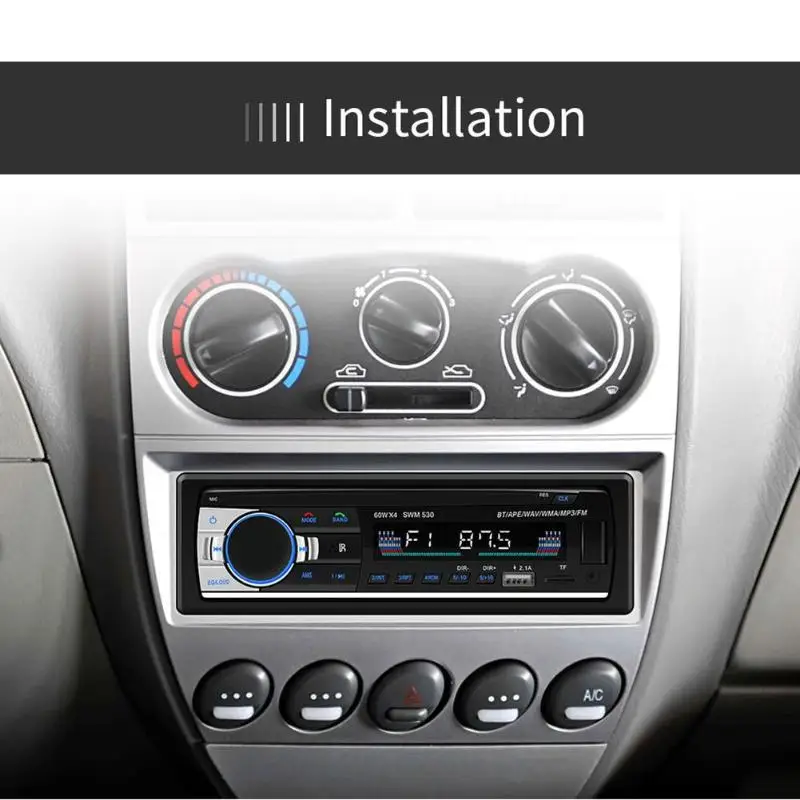 SWM 530 lcd Bluetooth 4,0 автомобильный стерео MP3 аудио плеер fm-радио U диск AUX