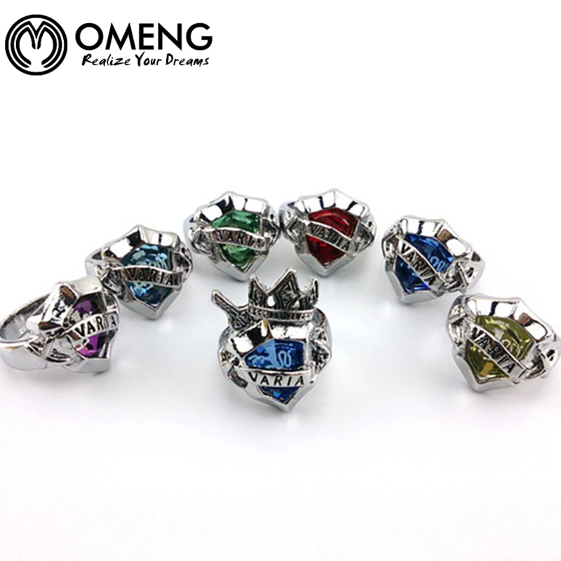 

OMENG Hot Anime Katekyo Hitman Reborn Sawada Tsunayoshi Cosplay Rings Vongola Rings Set OJZ059