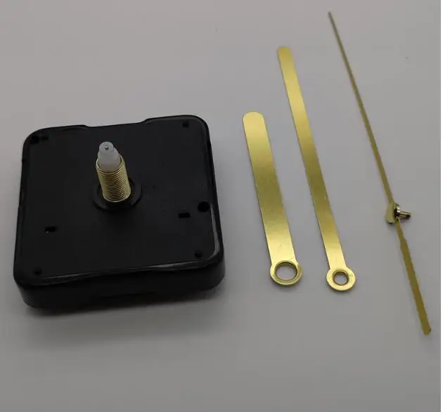 

100 sets 28mm Shaft Household DIY Quartz Clock Movement Mechanism with Hook DIY Repair Parts With Gold Hands Clock with hook