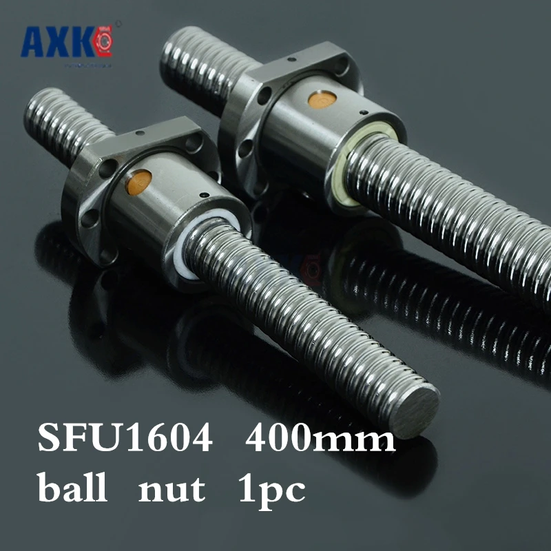 Axk Free Shipping Sfu1605 400mm Rm1605 400mm Rolled Ball Screw 1pc+1pc Ball Nut For Sfu1605 No End Machined