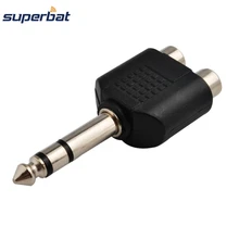 Superbat коаксиальный РЧ-разъем 6.5мм-RCA адаптер 6,5 мм гнездо для RCA Jack/Jack адаптер