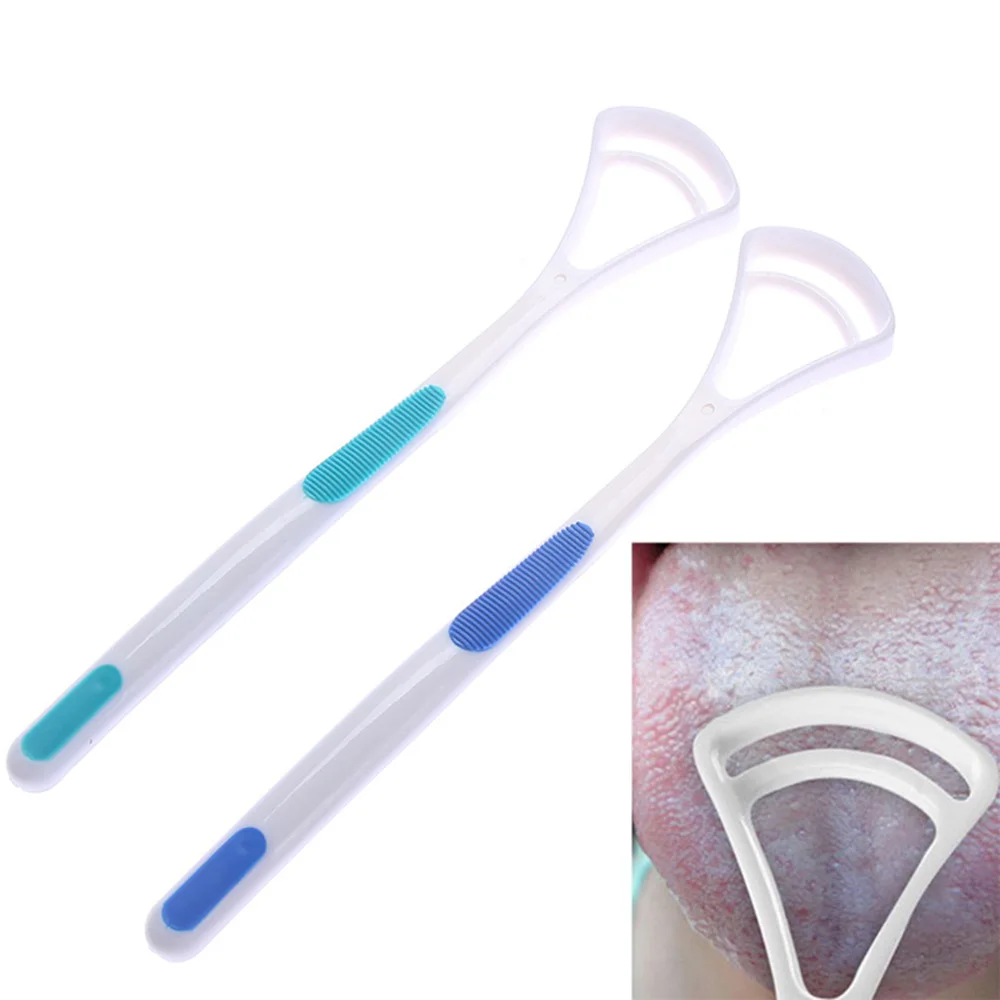 

2Pcs/Pack Tongue Brush Tongue Cleaner Scraper Cleaning Tongue Scraper For Oral Care Oral Hygiene Keep Fresh Breath