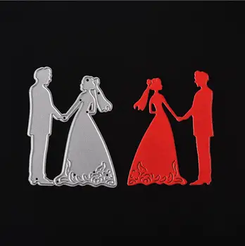 

Bride and Bridegroom Scrapbooking Cutting Dies Photo Album Embossing Folder Wedding Card Making Decor Greeting Cards Dies