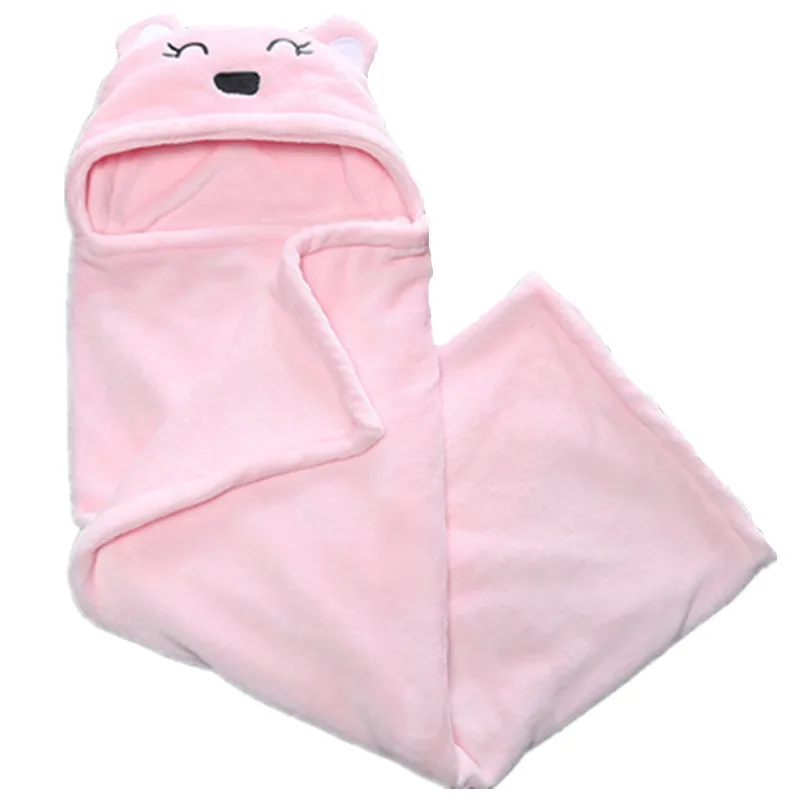 Детское одеяло, спальный мешок, фланелевое одеяло с капюшоном, Пеленальное Одеяло для малышей, конверт для новорожденных, банный халат, полотенце Comhoney