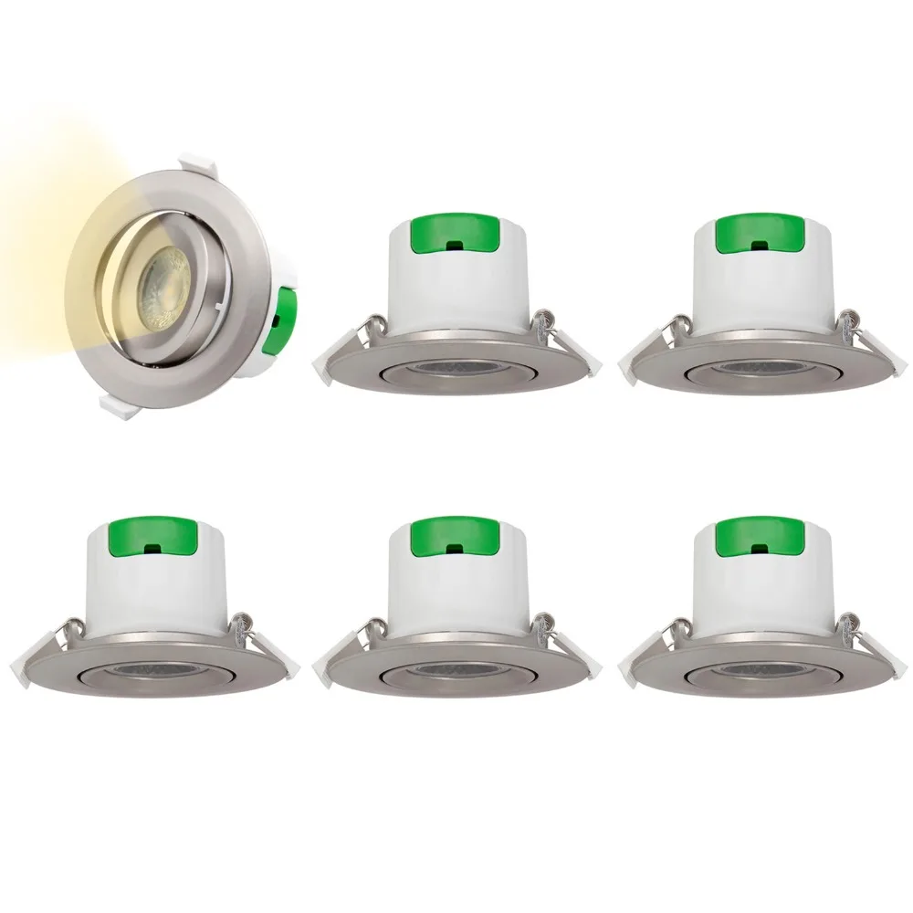 Us 53 99 Metal Color Directional Led Recessed Ceiling Spot Lamps Spotlight Downlights 7w Warm White 3000k Hole Diameter 70 75mm 6 Lamps In Led