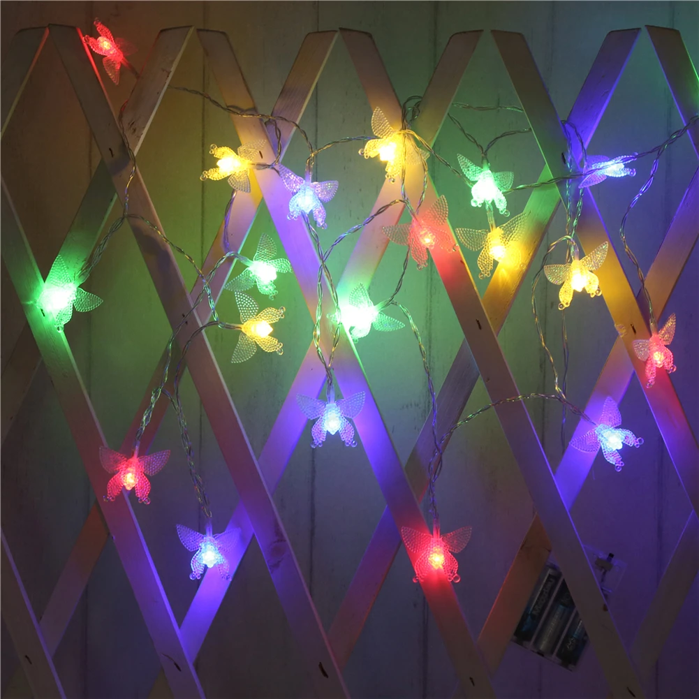 Перламутровые бабочка свет шнура 1,5 м-6 м, 10L/20L/40L3AA/номер Weding вечерние стены украшения на окна для дома детская Ночная лампа