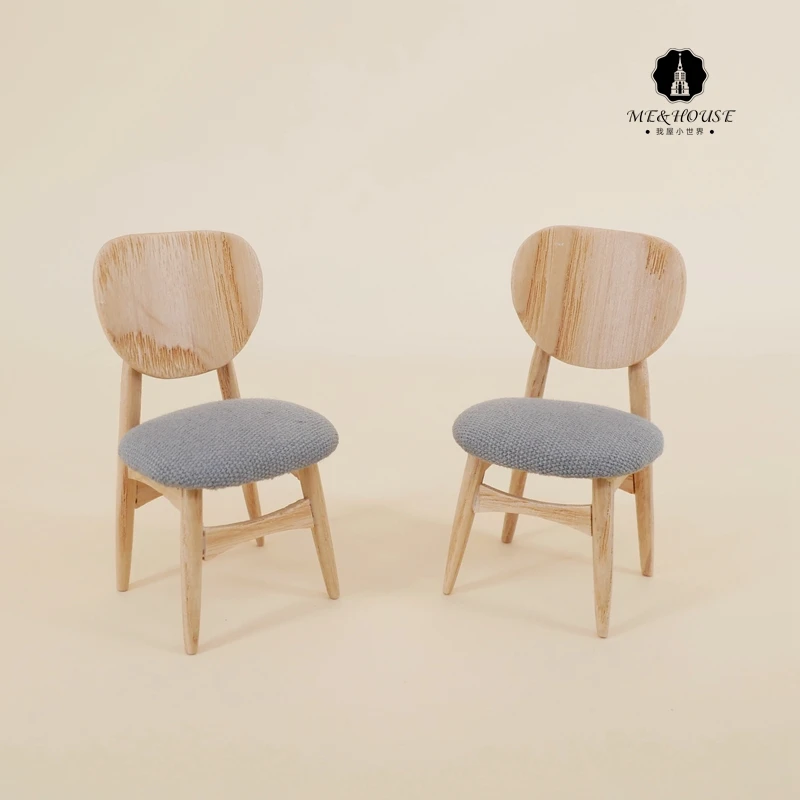 

New Modern Dollhouse Ash Chair Cute Doll Decoration Mini Furniture Model