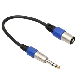 ГФЭ Профессиональный 35 см 3Pin XLR male Jack 1/4 дюйма 6.35 мм разъем стерео микрофон адаптер кабель для аудио электроники