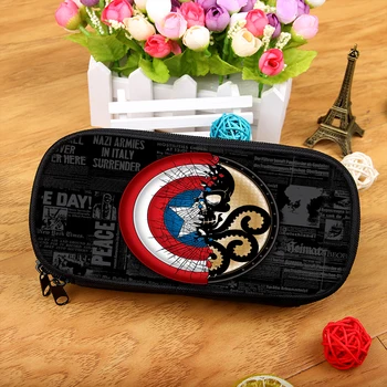 

The Iron man Thor Hulk Boy Girl Cartoon Pencil Case Bag School Pouches Children Student Pen Bag Kids Purse Wallet