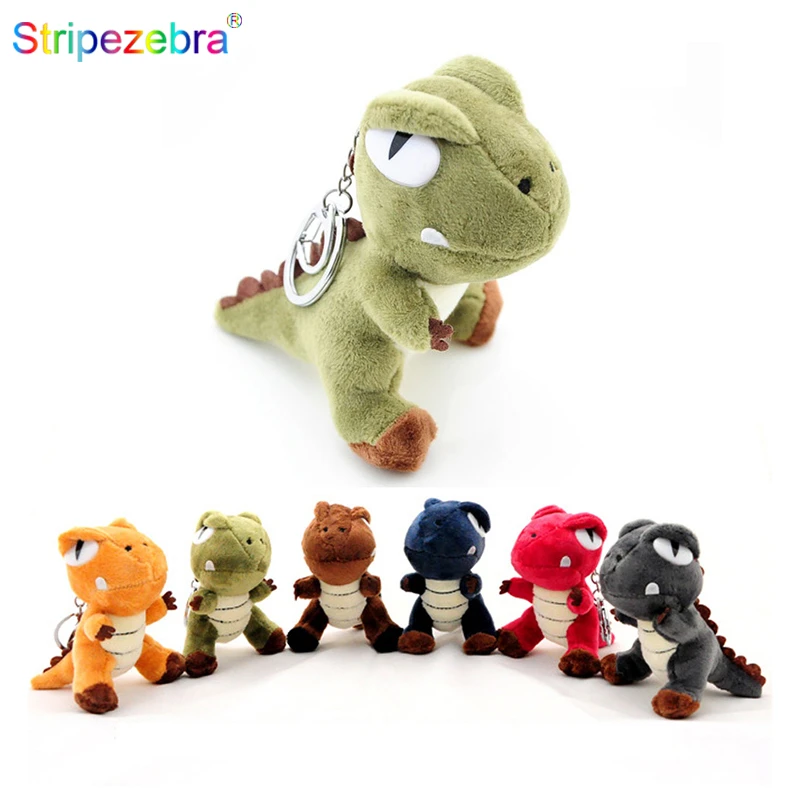 

10CM Mini Tyrannosaurus Rex Plush Keychains Doll Popular Cartoon Dinosaur bag hanging plush doll with pendant