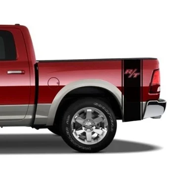 

For 2xRear Bed Stripes Viny for Dodge RAM hemi Graphic RACING BANDS Decal Sticker R/T Car Styling