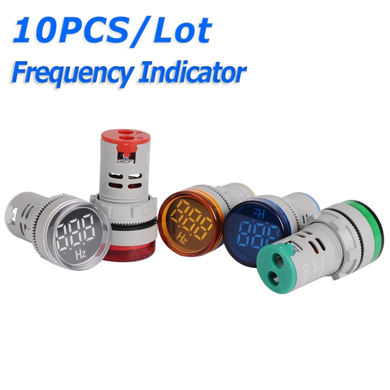 10PCS/Lot 22mm LED Digital Display Electricity Hertz Frequency Meter