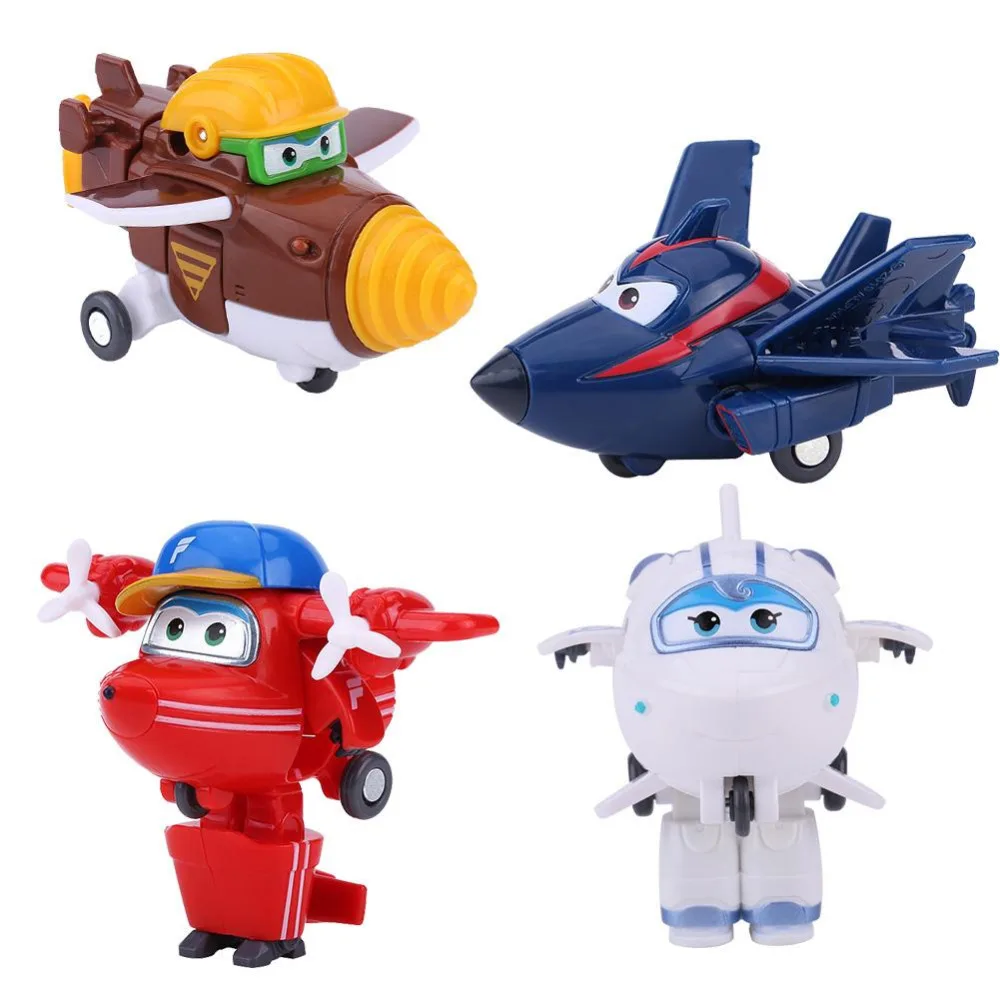 5CM Height Mini Plane Toy Mini Airplane Rot Toys Super Wings Animation