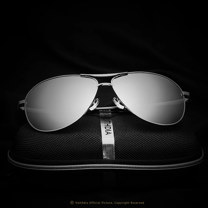 Бренд VEITHDIA, классические модные мужские солнцезащитные очки, поляризационные, зеркальные, UV400, линзы, очки, аксессуары, солнцезащитные очки для мужчин и женщин, 2556