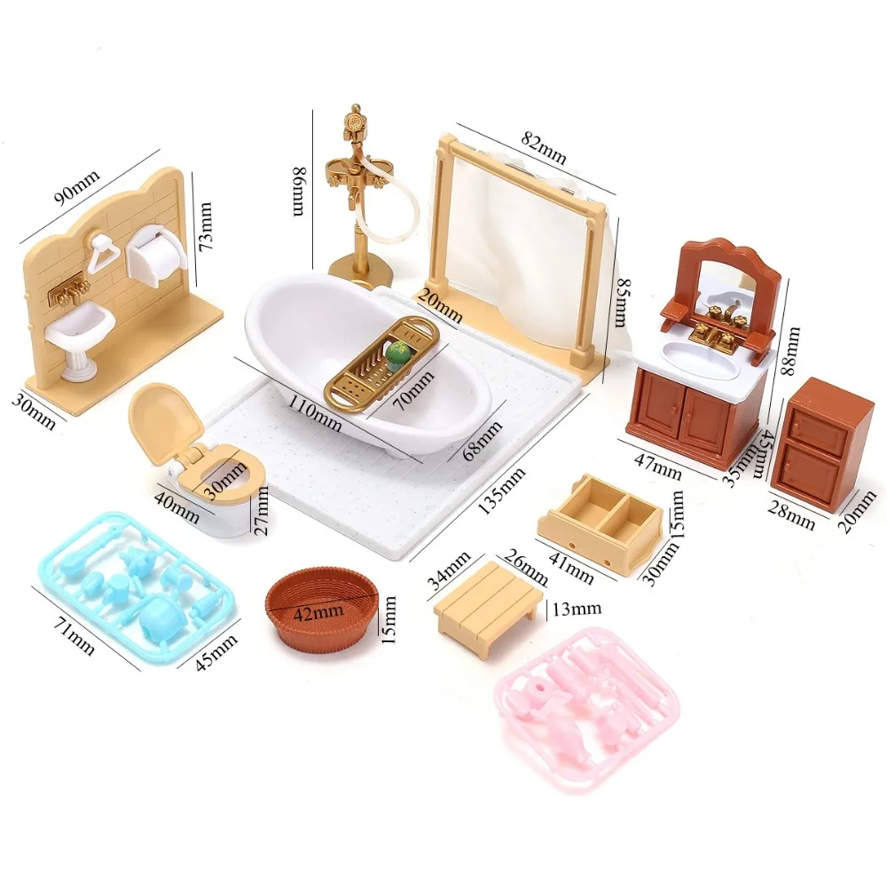 JIMITU DIY миниатюры диван спальня ванная комната обеденный стол наборы мебели для кукольного дома ремесленные игрушки аксессуары для детей подарок на день рождения