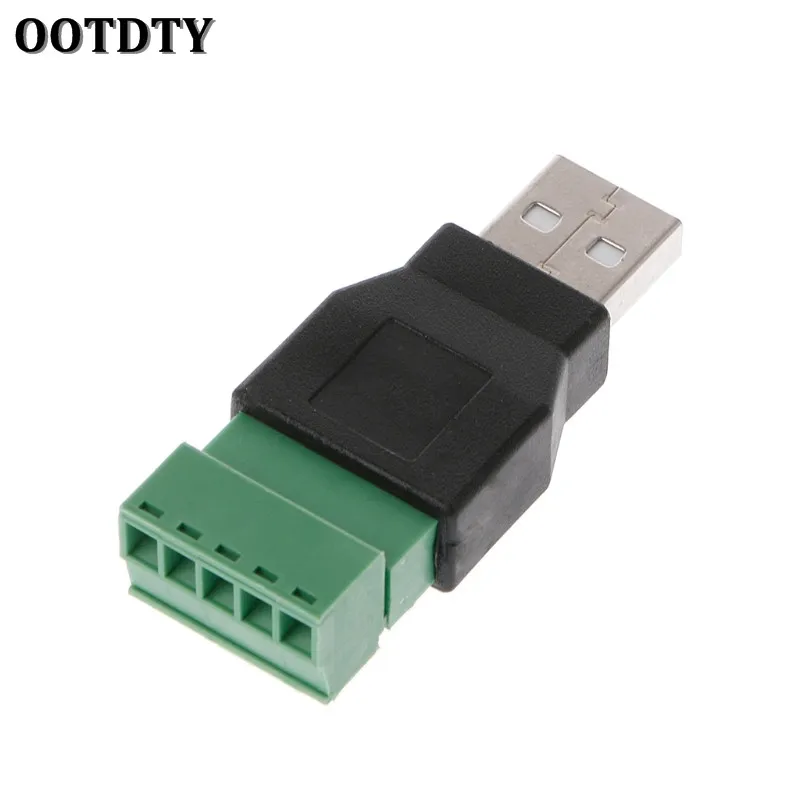 OOTDTY 1 шт. USB Женский Винт Разъем USB штекер с защитным разъемом USB2.0 Женский Джек USB женский винт терминал