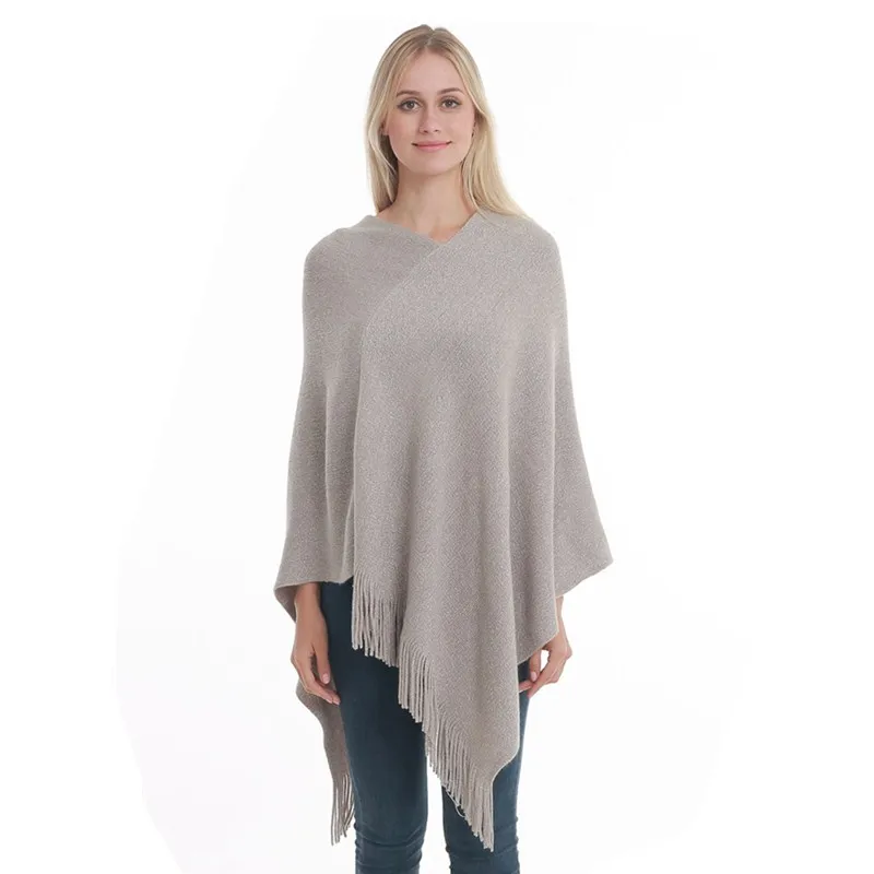 Europe America Fashion Woman Poncho Kintted Sweater Sleeveless Casual Scarf Warm Poncho Plus Size Pullover Woman Coat Capes