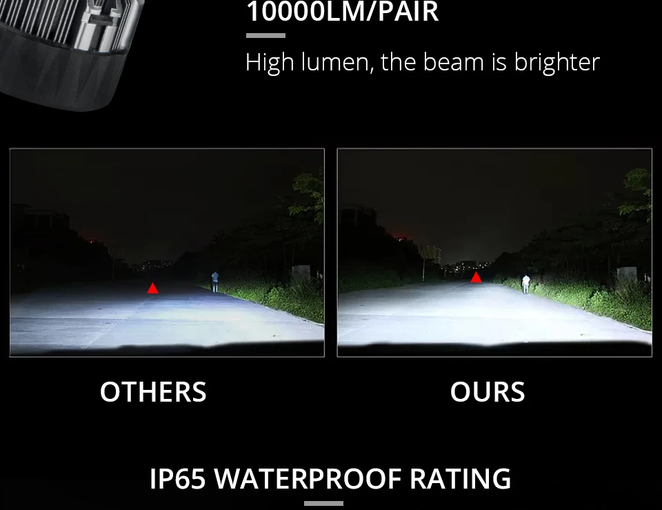 MeeToo Mini H4 H7 Led Car Headlight 9005 9006 H11 LED Car Bulbs 6500K 10000LM CSP Chips Auto Automobile Led Headlamp Fog Lights (9)