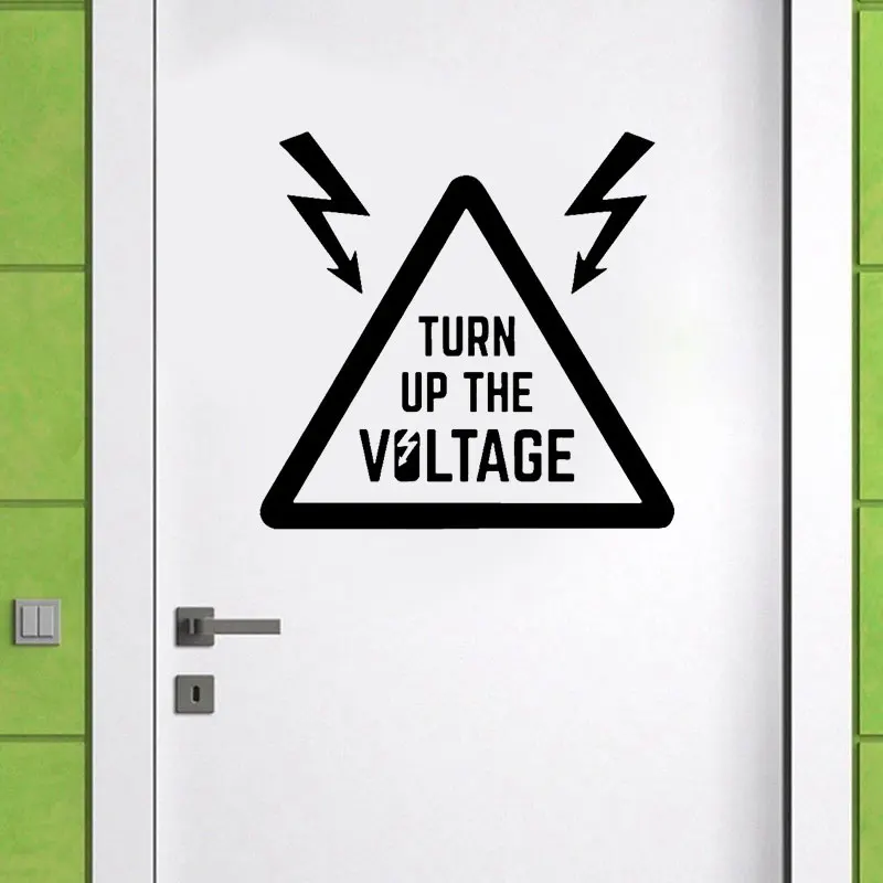 Funny Door Decal Turn Up The Voltage Room Door Wall Stickers Vinyl Art Decals Home Decor Cheap Sale Wallpaper DR12 Funny Door Decal Turn Up The Voltage Room Door Wall Stickers Vinyl Art Decals Home Decor Cheap Sale Wallpaper DR12