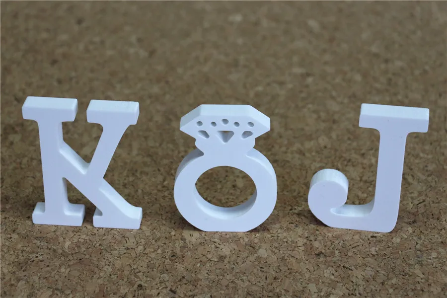 Новейший A-Z и 0-9 деревянные белые буквы алфавит слово 20 см отдельно стоящий День Рождения Вечеринка дома Свадебные украшения подарки