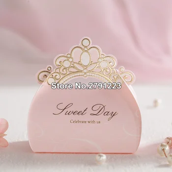 

100pcs/lot European style Pink Blue Red Elegant Wedding box Candy Box gift box wedding favour boxes
