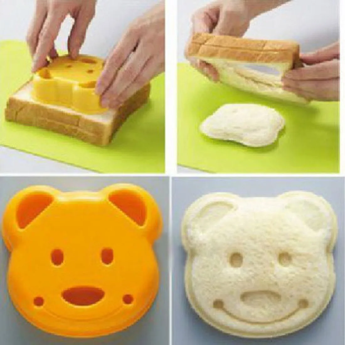 

Little Bear Shape Sandwich Mold Bread Biscuits Embossed Device Cake Mold Maker DIY Mold Cutter High Quality Random Color
