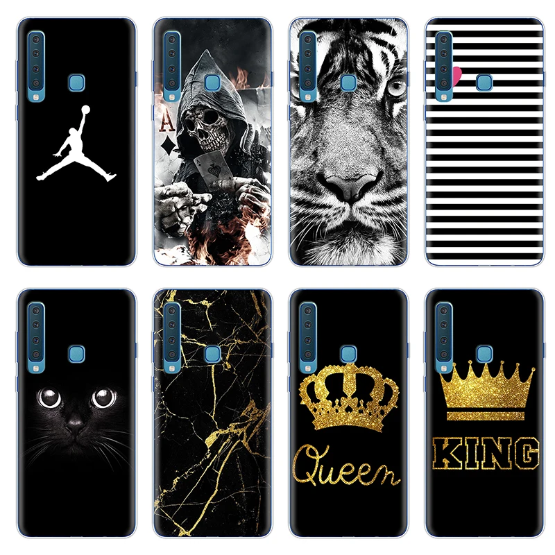 

Cartoon King Queen JordanTPU Case For Samsung Galaxy A9 2018 Cases Cover Silicon Coque Back Bags For Samsung A9 2018 Case Capa