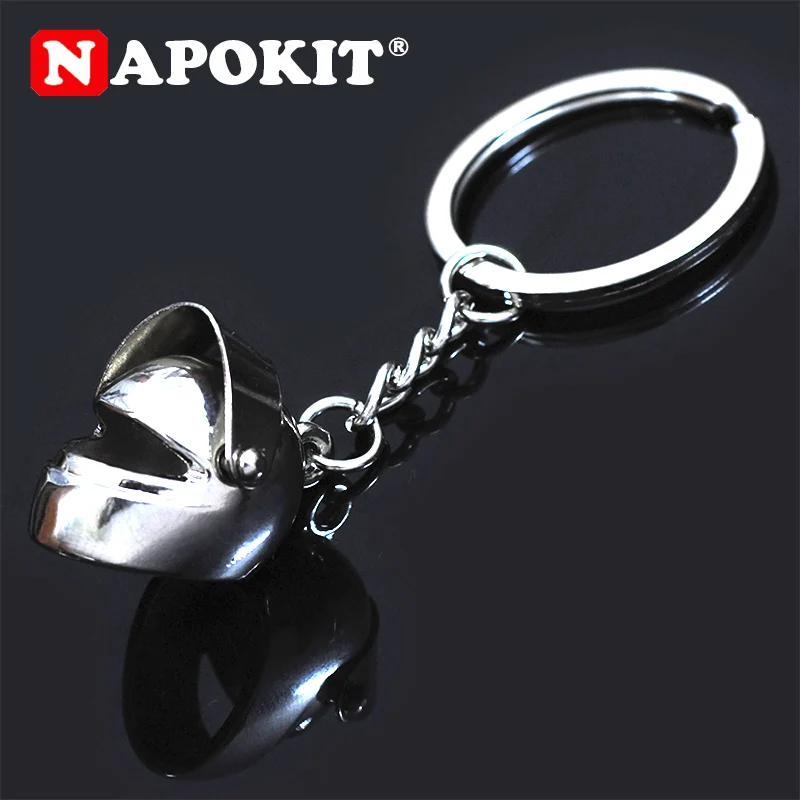 Brand Metal 3D Cool Helmet Keychain Motorcycle Bicycle Auto Cars Casque