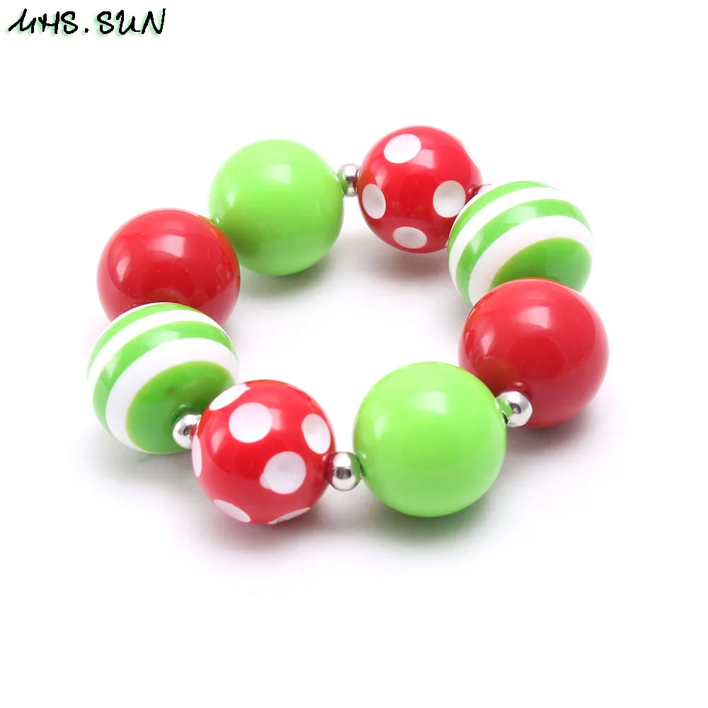 BN560-1 (4)$5.85-1$3.13-1.Newest Christmas Gift Bubblegum Beaded Necklace Bracelet for Baby Girls Chunky Chain Necklace Handmade Bangels JewelryJPG
