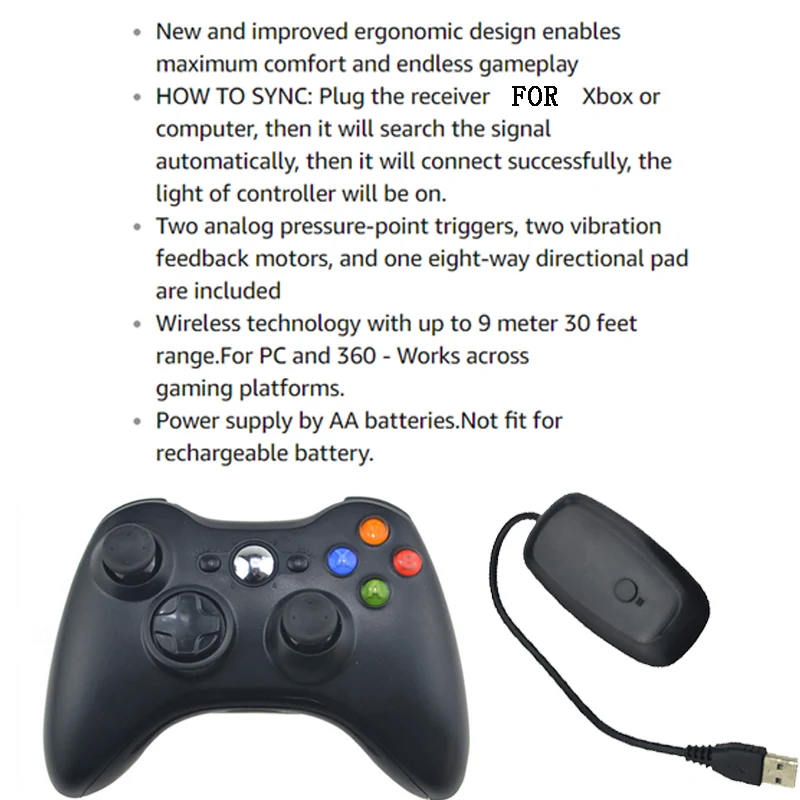 2-4G-Wireless-Gamepad-For-Xbox-360-Console-Controller-Receiver-Controle-For-Microsoft