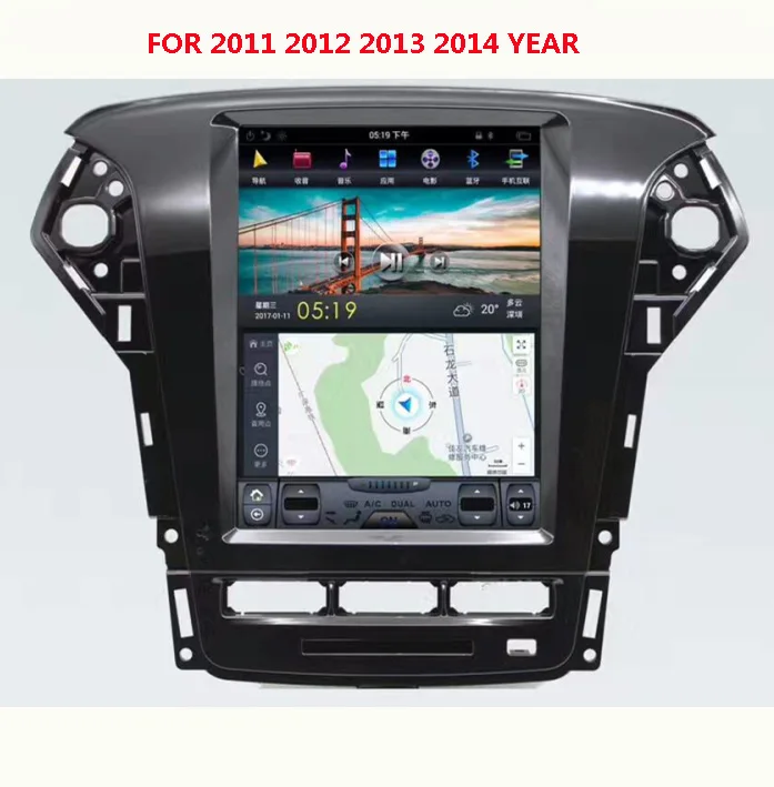 10,4 ''Tesla стиль Android 8,1 автомобильный DVD gps плеер для Ford Mondeo fusion 2007 2008 2009 2010 2011 2012 2013 PX6 CARPLAY