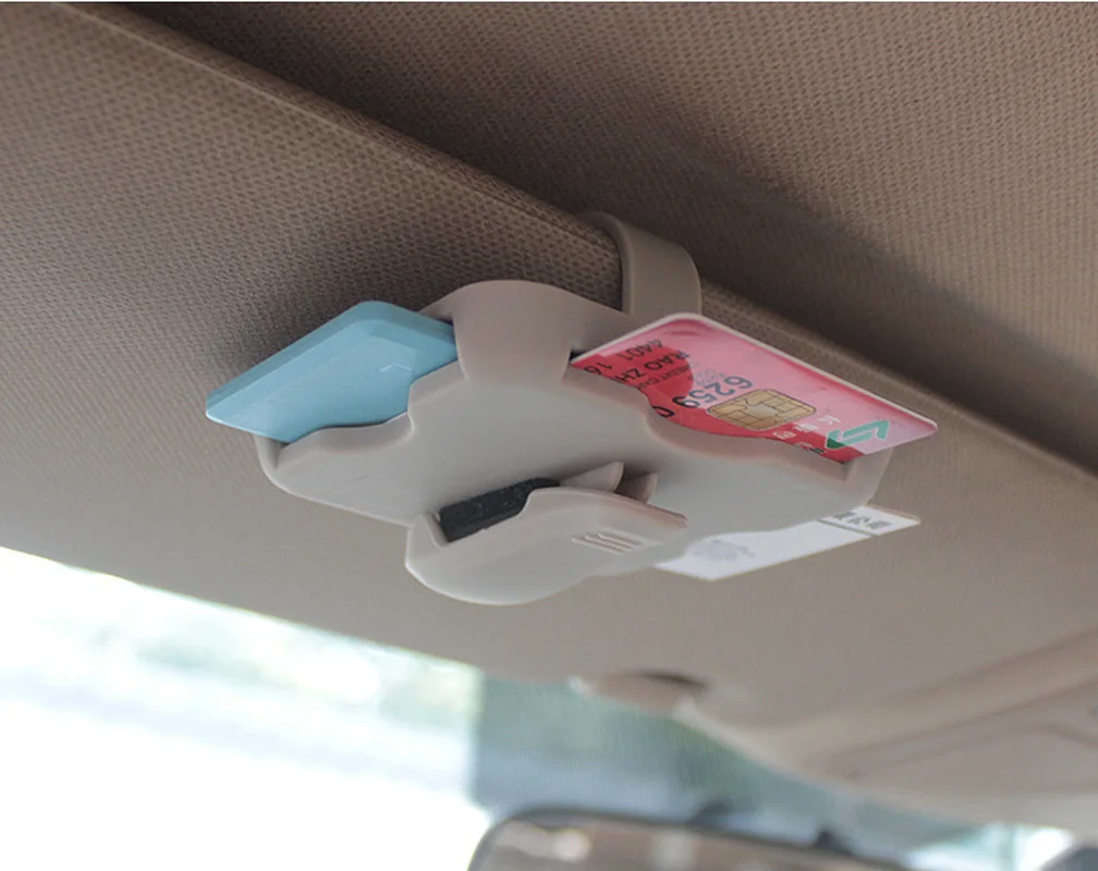 

Car-styling Car Glasses Case Sun Visor Clip Sunglasses Holder High-speed Card Clip Car Organizer Universal Interior Accessories