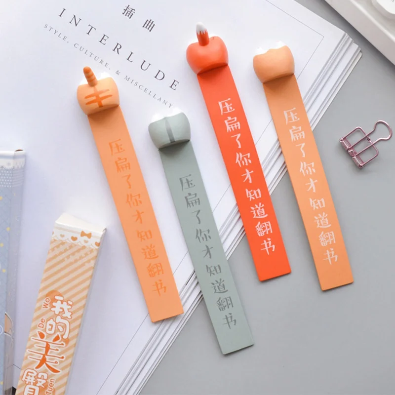 Симпатичная мультяшная Собака Кошка Хомяк лиса попка закладки Новинка книга чтение пункт креативный подарок для детей Детские канцелярские принадлежности