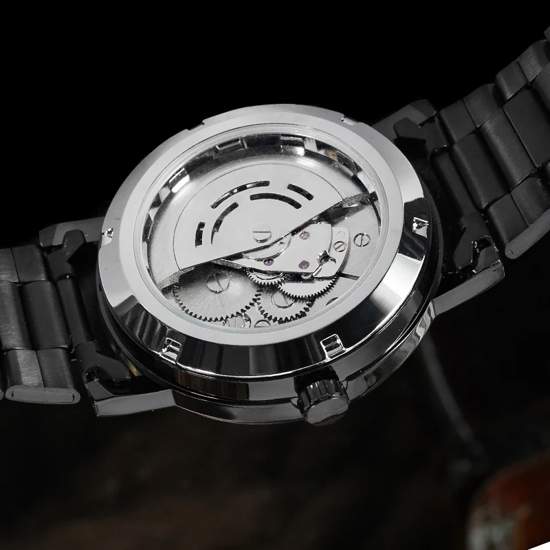 T Winner Мужские автоматические часы Montre браслет красные руки корпус из сплава с