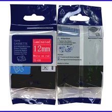 Tze435 tze-435 TZ TZe 435 tz435 tz-435 для принтеров Brother label Клейкие ленты кассеты 12 мм P-Touch этикетка Клейкие ленты белое на red label Клейкие ленты